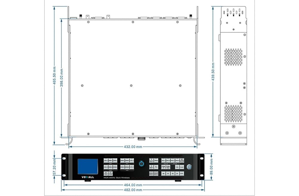 VDWALL A63 4K Multi-Win Mosaic LED Video Wall Processor - Image 3
