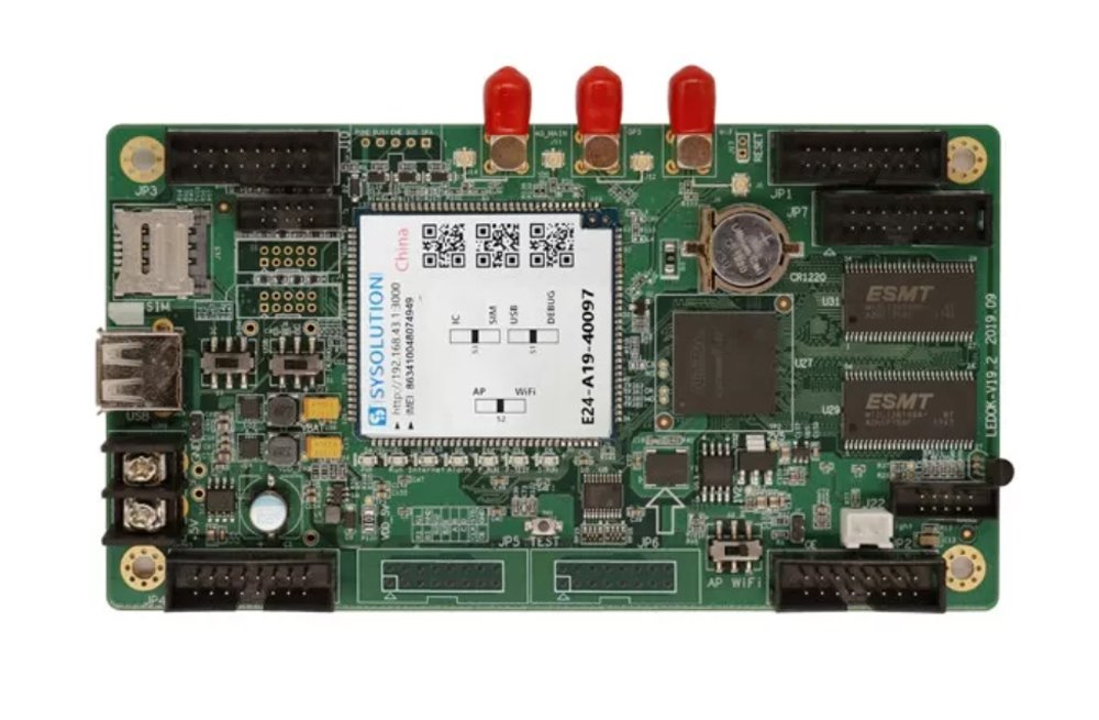 Sysolution E24 bus rear screen control card