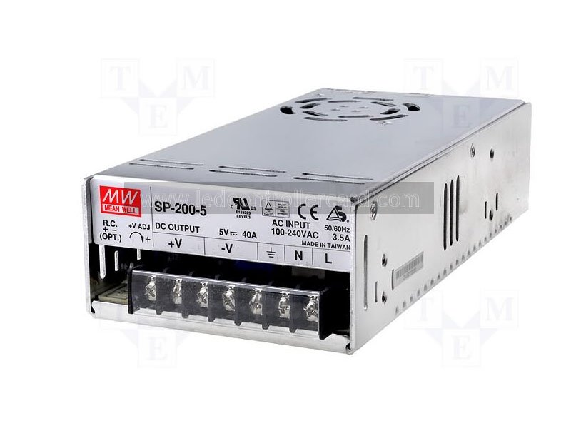 Meanwell SP-200-5 5V40A 200W Remote control EMC LED Power Supplies - Image 2