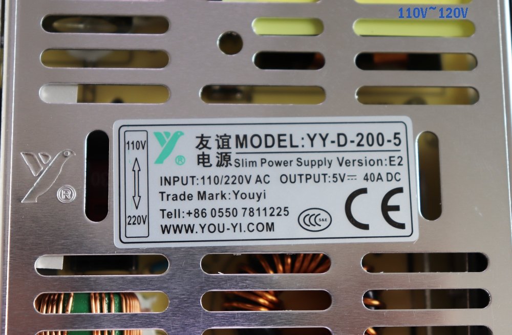 YOU-YI YY-D-200-5 5V40A 200W LED Power Supply - Image 6